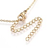 Brass Micro Pave Cubic Zirconia Pendant Necklaces NJEW-O108-29G-3
