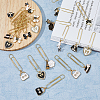 24Pcs 12 Style Iron Oval Long Paper Clips AJEW-AB00175-7