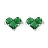 Brass Pave Cubic Zirconia Connector Charms KK-L208-04P-02-2