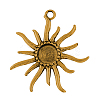 Tibetan Alloy Flower Pendant Cabochon Bezel Settings PALLOY-A13079-AG-NR-1
