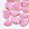 Spray Paint & Electroplate Sea Shell Pendants SSHEL-S262-08H-1