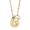 1pc Brass Chain with Alloy Letter Pendants Necklaces NJEW-LP0001-41G-G-1