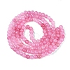 Ombre Effect Dyed Crackle Glass Beads Strands GLAA-Q106-01A-B08-3