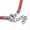 Imitation Leather Necklace Cords X-NCOR-R027-M-4