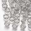 Brass with Cubic Zirconia European Beads X-KK-T035-122-1