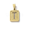 304 Stainless Steel Alphabet Pendants STAS-S152-01G-T-1