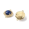 Dyed Natural Lapis Lazuli Faceted Connector Charms G-H323-03G-07-2