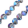 Electroplate Glass Beads Strands EGLA-N008-019-A01-1