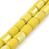 Frosted Opaque Glass Beads Strands GLAA-P058-07B-2