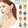 16Pcs 8 Colors Resin and Walnut Pendants FIND-TA0006-39-8