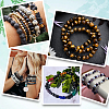 DIY Natural Black Onyx & Lava Rock & Tiger Eye Round Beads Bracelets Making Kits DIY-SC0030-25-7
