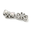 Brass Pave Shell Bowknot Multi-Strand Links KK-Q820-18P-2