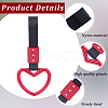 2Pcs ABS Plastic Heart Rear Bumper Warning Handle Ring HJEW-SP0001-49C-6