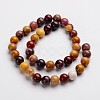Round Natural Mookaite Gemstone Bead Strands G-J333-06-10mm-2