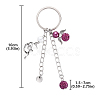 Glass Pearl & Alloy Keychian KEYC-YW00155-01-3