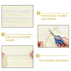 Nylon Elastic Pleated Lace Ribbon OCOR-WH0003-070B-4