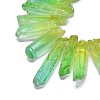 Natural Dyed Quartz Pointed Beads Strands G-G791-12-4