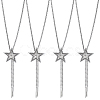 4Pcs Alloy Star Boho Tie Lariat Necklaces for Women NJEW-ME0001-21-1