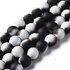 Spray Painted Non-magnetic Synthetic Hematite Beads Strands G-N337-01F-1