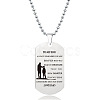201 Stainless Steel To My Son Dog Tag Pendant Ball Chain Necklaces FS-WG527E6-06-1