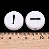 Opaque White Acrylic European Beads AC-CBA3BDD-01I-3