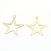 Brass Pendants KK-P155-11G-NR-2