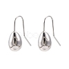 Brass Teardrop Dangle Earrings for Women EJEW-C047-01P-1