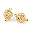 Iron Hollow Lantern Bead Cage Connector Charms IFIN-N014-02G-2