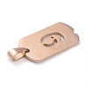 Ion Plating(IP) 304 Stainless Steel Pendants STAS-O127-C09-3