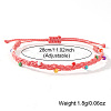 Glass Beads Braided Bead Bracelets TN6908-1-3