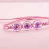 Transparent Glass Dried Flower Flat Round Beads Braided Bead Bracelets FS-WG4C602-02-1