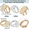 8Pcs 2 Colors 304 Stainless Steel Open Cuff Ring Settings RJEW-BBC0001-26-2