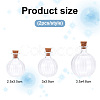 6Pcs 3 Style Chunky Glass Ball Wishing Bottle Ornament AJEW-DR0001-06-2