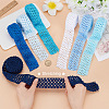 14M 7 Style Blue Series Elastic Crochet Headband Ribbon OCOR-BC0005-36-3