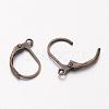 Brass Leverback Earring Findings KK-H670-AB-NF-2