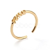 Constellation/Zodiac Sign Brass Cuff Rings RJEW-J074-05G-A-2