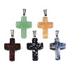 Natural & Synthetic Mixed Stone Pendants G-T128-07-3