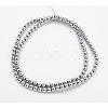 PVD Vacuum Plating Platinum Plated Hematite Beads Strands X-G-D010-1-2