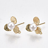 Brass Stud Earring Findings LS-KK-S348-232-1