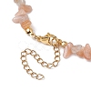 Natural Sunstone Chip Beaded Necklace NJEW-JN04616-05-5