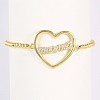 Mother's Day Brass Micro Pave Clear Cubic Zirconia Link Bracelets WG036C8-02-1