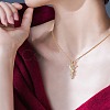 5Pcs Brass Micro Pave Clear Cubic Zirconia Pendants ZIRC-SZ0003-21-6