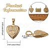 5Pcs 5 Style Brass Locket Pendants KK-SZ0004-02-2