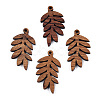 Natural Walnut Wood Pendants X-WOOD-T023-15-3