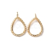 Teardrop Brass Pendant Cabochon Settings KK-NH0007-08G-1