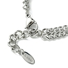 Cubic Zirconia Oval Link Bracelet with 304 Stainless Steel Chains BJEW-Q775-02P-4