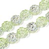 Electroplate Transparent Glass Beads Strands EGLA-N055-01H-1