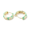 Daisy Flower Enamel Hoop Earrings EJEW-G290-01G-C-2