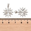 Brass Micro Pave Clear Cubic Zirconia Pendants KK-D223-03P-3