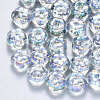 Transparent Spray Painted Glass Beads GLAA-S190-002C-01-1
